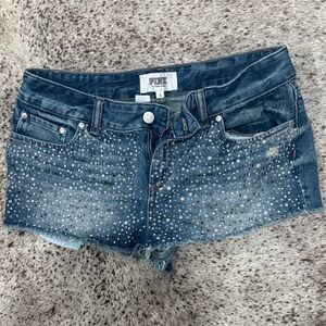 PINK Victoria's Secret Blue Denim Shorts